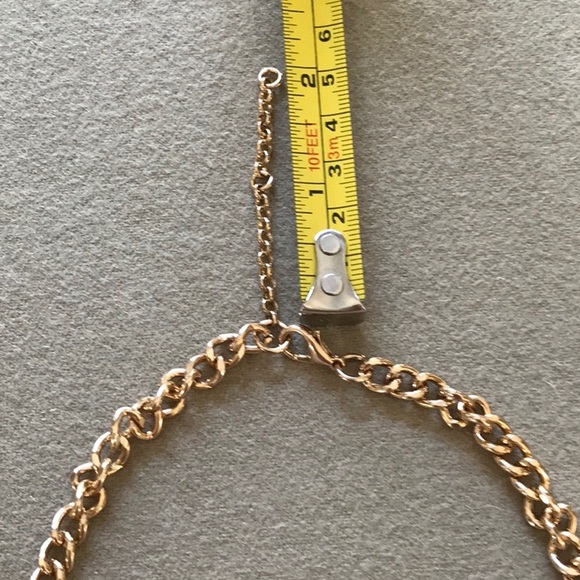 Statement Necklace with gold / Blue stones - Picture 4 of 7